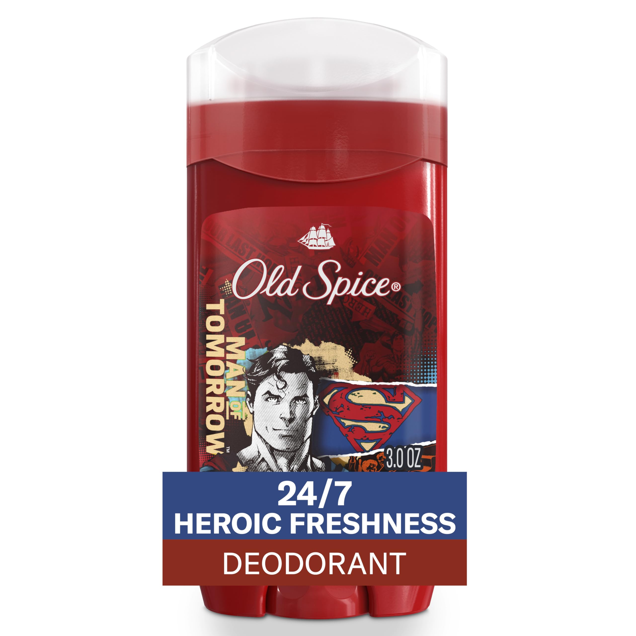 Old Spice Aluminum Free Deodorant for Men, 24/7 Freshness & Lasting Scent, 24/7 Long Lasting Sweat & Odor Protection, Smell Like a Hero, Superman, Bright Citrus and Cosmos Scent, 3 oz