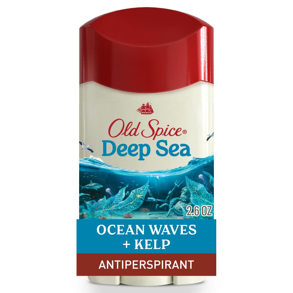 Old Spice Antiperspirant & Deodorant for Men, Deep Sea with Ocean Elements Scent, 2.6 oz